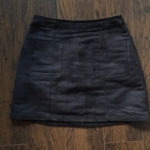 FAUX Suede A-Line skirt with zipper on back